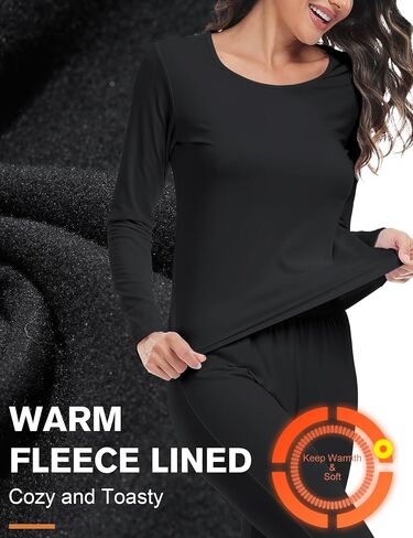 ZUTY 3 Pack Long Sleeve Thermal Shirts for Women Tops Long Johns Lightweight Winter Clothes Warm Base Layer in Saudi Arabia