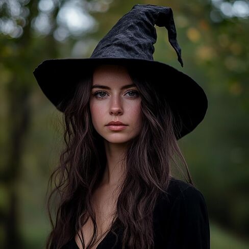 Black Witch Hat Adult Halloween Cosplay Costumes Accessory for Women Wicked Witches Hats Decor in Saudi Arabia