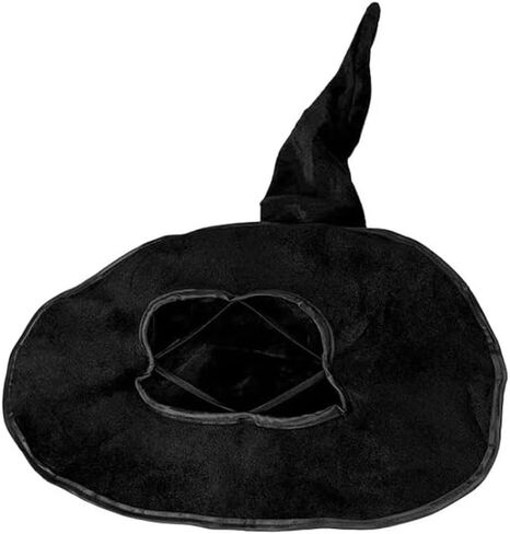 Black Witch Hat Adult Halloween Cosplay Costumes Accessory for Women Wicked Witches Hats Decor in Saudi Arabia