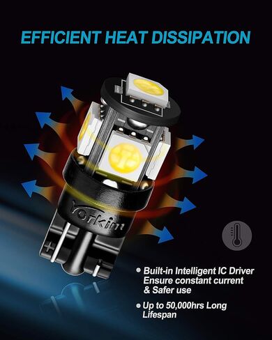 Yorkim 3157 LED Light Bulbs White Super Bright, 3056 3156 3156A 3057 4057 3157 4157 T25 LED Bulbs for Brake Lights, Backup Reverse Lights， Reverse Tail Lights - Pack of 10 in Saudi Arabia