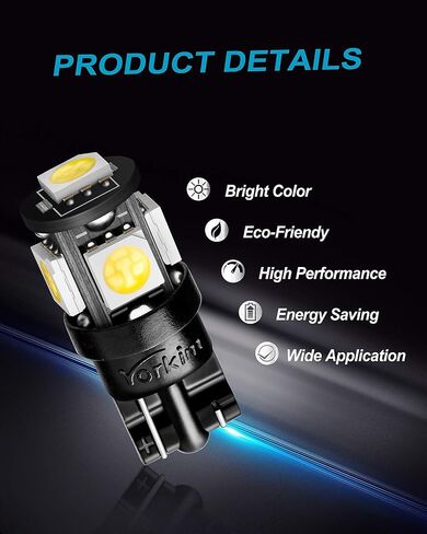 Yorkim 3157 LED Light Bulbs White Super Bright, 3056 3156 3156A 3057 4057 3157 4157 T25 LED Bulbs for Brake Lights, Backup Reverse Lights， Reverse Tail Lights - Pack of 10 in Saudi Arabia