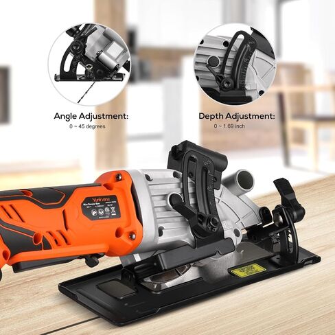 Yunirvana 11 Amp Corded Circular Saw with Circular Saw Blade, 6000RPM, Adjustable Cutting Depth, 7-1/4 Inch Blade, Ideal for Wood and Plastic Cuts, Professional Carpentry Tool for Precision Cutting in Kuwait
