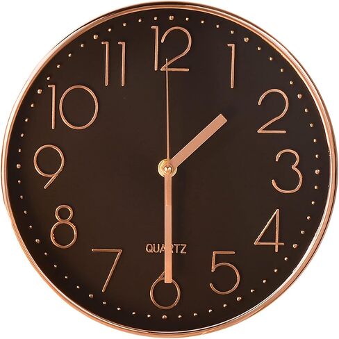 10-Inch Non-Ticking Wall Clock, Silent Battery Operated Wall Clock with ABS Frame HD Glass Cover for Kids Living Room Bedroom Kitchen School Office Decor in Saudi Arabia