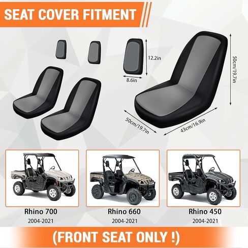 UTV Seat Covers Compatible with 2004-2021 Yamaha Rhino 700 660 450 Micro Fiber Leather Waterproof Seat Covers for Rhino Accessories in Saudi Arabia