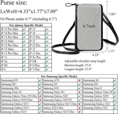 Small Crossbody Bag Cell Phone Purse Wallet Wristlet Card Clutch with Card Slot in Saudi Arabia