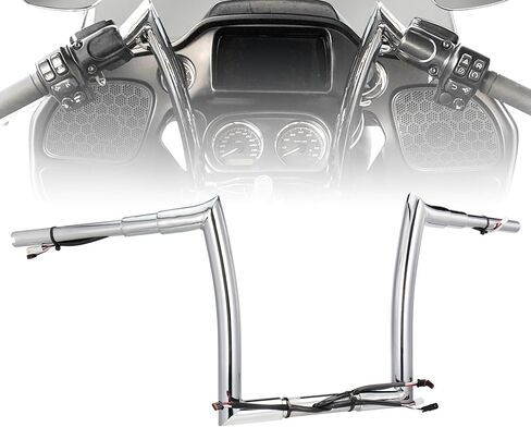 PRE-WIRED 12" Rise Road Glide Ape Hangers 1.5" mercenary Handlebar & wires Kit for 2016-2023 Harley Road Glide Custom Special, Chrome in Saudi Arabia