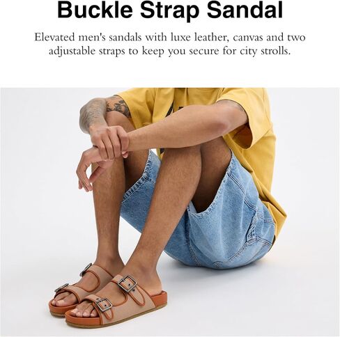 Coach Men's Canvas Buckle Strap Sandal in Saudi Arabia