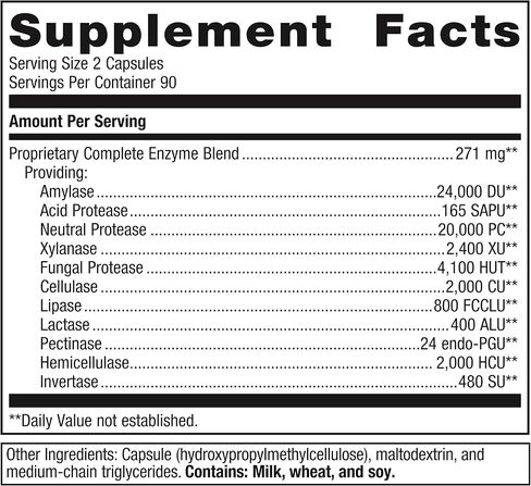 Metagenics SpectraZyme Complete Enzyme Complex - Digestive Enzymes Supplement - Digestive Health for Men & Women* - Non-GMO - 180 Capsules in Saudi Arabia