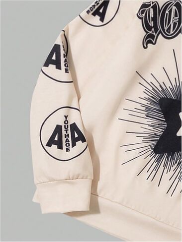 SOLY HUX Girl's Sweatsuits 2 Piece Outfits Letter Graphic Long Sleeve Hoodies Tops and Sweatpants Set in Saudi Arabia