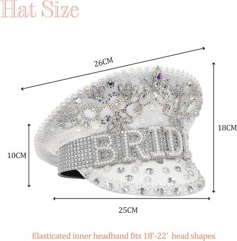 Ulrica Bride Hats with Rhinestone,Disco Hat for Bachelorette Party Decorations,Sparkle Cowboy Cowgirl Hat for Adult Women (C) in Saudi Arabia