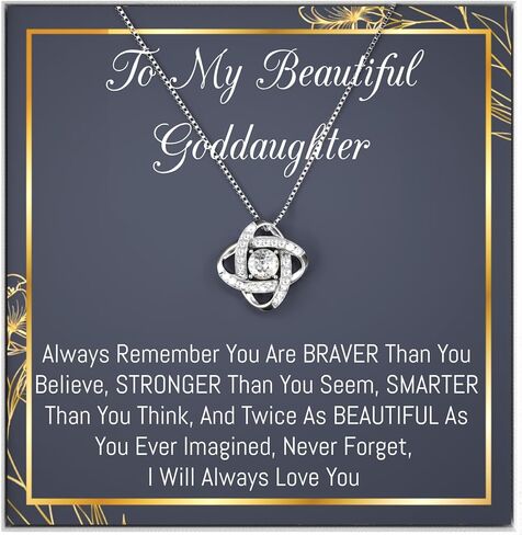 هدايا واحدة من One Purpose Gifts Goddaughter من Godmother Goddaughter Gifts قلادة عيد ميلاد للنساء والفتيات هدايا مسيحية، المناولة الأولى، التأكيد، المعمودية in Kuwait