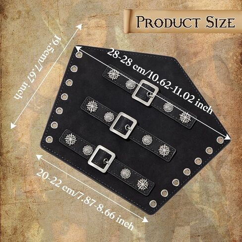 Leather Gauntlet Wristband Medieval Bracers 1 Pair Viking Wrist Retro Renaissance Guards Vintage Costumes Accessories in Kuwait