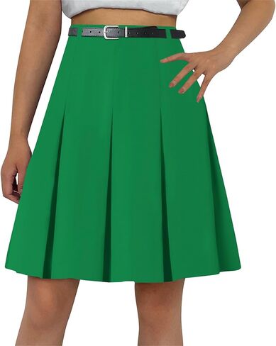 Cromoncent Girls Women's High Waist A-Line Long Pleated Skirts, 6 Years - US 4XL in Kuwait