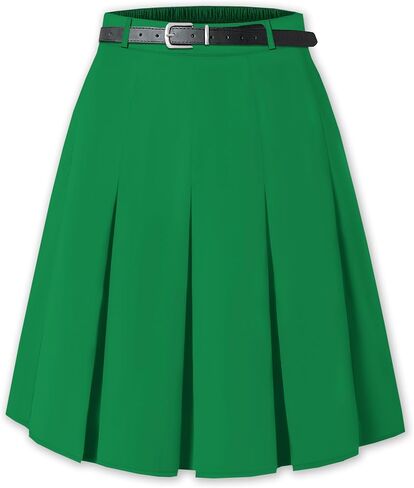 Cromoncent Girls Women's High Waist A-Line Long Pleated Skirts, 6 Years - US 4XL in Kuwait
