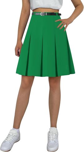 Cromoncent Girls Women's High Waist A-Line Long Pleated Skirts, 6 Years - US 4XL in Kuwait
