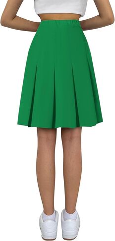 Cromoncent Girls Women's High Waist A-Line Long Pleated Skirts, 6 Years - US 4XL in Kuwait