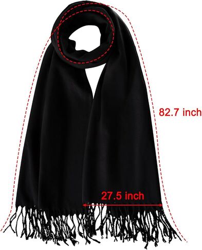 Winter Scarf Cashmere Scarf for Women, Pashmina Shawls Wraps for Evening Dresses Long Large Warm Soft Scarves in Kuwait
