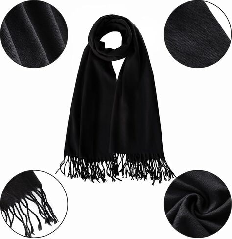 Winter Scarf Cashmere Scarf for Women, Pashmina Shawls Wraps for Evening Dresses Long Large Warm Soft Scarves in Kuwait