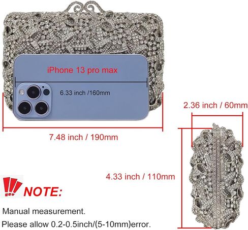 HUANG ZHUANG Bling Elegant Crystal Clutch Purse Luxury Rhinestone Evening Bag Prom Women Party Wedding Handbag in Saudi Arabia