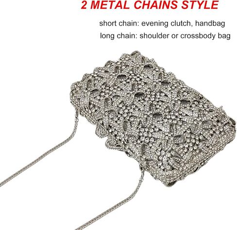 HUANG ZHUANG Bling Elegant Crystal Clutch Purse Luxury Rhinestone Evening Bag Prom Women Party Wedding Handbag in Saudi Arabia