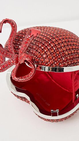 Self Portrait Women's Red Crystal Heart Clutch in Kuwait
