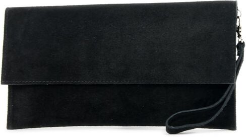 T151 - Italian clutch evening bag made of suede in Saudi Arabia