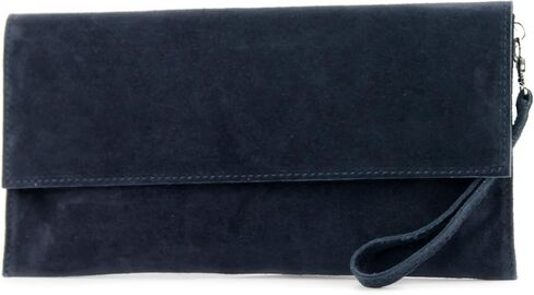 T151 - Italian clutch evening bag made of suede in Saudi Arabia