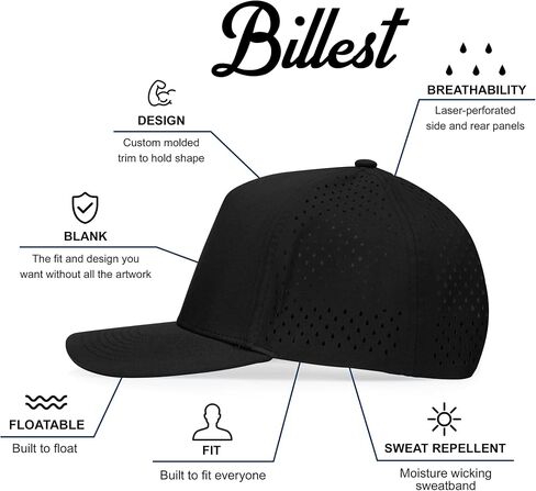 Gilbert Performance Snapback Hat | 5 Panel Blank Cap for Men & Women | Breathable & Lightweight | Curved Bill in Kuwait