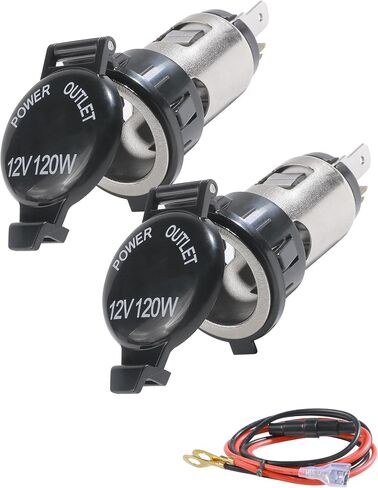 Cigarette Lighter Socket,Car Accessories 12V Cigarette Lighter Socket with Waterproof Cover & Extension Cable,Universal Car Cigarette Lighter Socket for Automotive Truck Boat Motorcycle (1PCS) in Kuwait