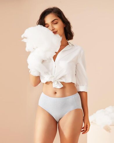 Cotton Women's Underwear Breathable Full Briefs Soft Panties Comfort Underpants Ladies Panties 4 Pack in Saudi Arabia
