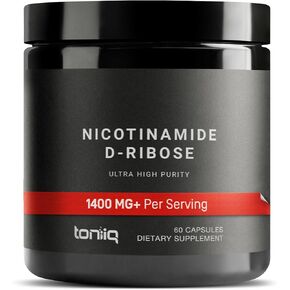 Ultra High Potency 1400mg NAD Supplement - NAD Booster Nicotinamide Riboside Supplement - NAD+ Nicotinamide B3 Blend with D-Ribose, Niacin -with RiaGev - 3rd Party Tested (60 Count (Pack of 1))