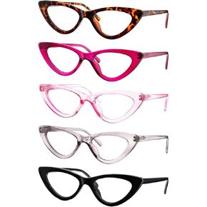 Yogo Vision Reading Glasses Readers for Women Cateye Eyeglasses and Light Spring Hinge Frame