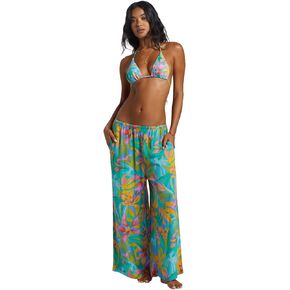 Billabong Sun Catcher Elastic Waist Printed Pants - Clothes for Girls Pants Bell Bottoms Dance Casual Pants