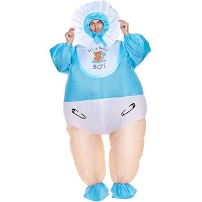 EraSpooky Men's Inflatable Baby Boy Costume Funny Blow Up Costumes for Baby Shower Gender Reveal Party
