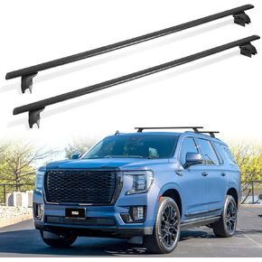 Lockable Cross Bar Fit for 2021 2022 2023 2024 2025 Chevrolet Tahoe, Chevy Suburban, GMC Yukon & Yukon XL, Cadillac Escalade ESV Anti-Theft Roof Rack Rail Crossbars Luggage Rack Cargo Bar