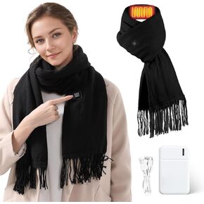 Heated Scarf for Women Men Rechargeable with Battery Pack Electric Heated Scarf