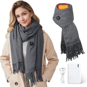 Heated Scarf for Women Men Rechargeable with Battery Pack Electric Heated Scarf