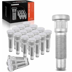 A-Premium 20Pcs Wheel Studs Compatible with Chevrolet Equinox Malibu Impala Camaro Caprice Blazer S10 SS & GMC Terrain Jimmy Sonoma & Cadillac ATS, CTS, XTS & Buick Allure & Pontiac G8 & Saab 9-5