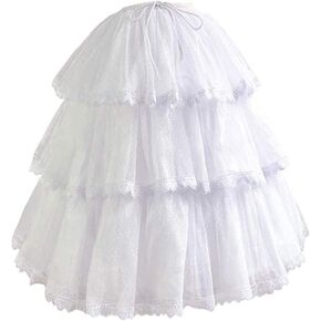 Long-Short White Pannier Hoop Skirt Underskirt Petticoat Lolita Dress