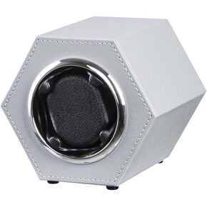 Automatic Single Watch Winder with Quiet Japanese Motor,Premium Leather Exterior and Soft Flexible Watch Pillows for Men's and Women's Watches