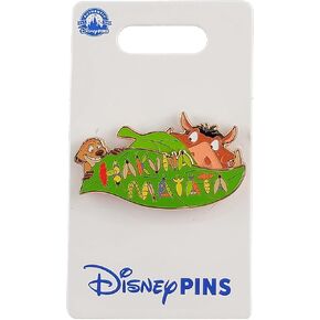 Disney Pin - The Lion King - Timon and Pumbaa - Hakuna Matata Leaf Sign