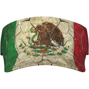 Mexico Mexican Flag Sun Visor Cap,Funny Beach Golf Running Tennis Empty Top Baseball Cap for Women Men