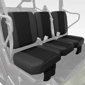 طقم غطاء مقعد KEMIMOTO مقاوم للماء الأمامي والخلفي متوافق مع Tracker 800SX Crew 2020+ UTV غطاء مقعد أمامي ببابين أغطية مقاعد مقاعد مقسمة ملحقات غطاء مقعد