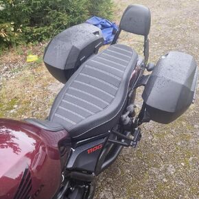 Motorcycle Passenger Driver Dual Double Leather Seat Cushion Pad Cover Compatible with H-onda Rebel CMX1100 CMX 1100 2021 2022 2023 2024 Pillion Pad (Matte Black)