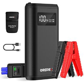 GREPRO Car Battery Jump Starter, 3000A Battery Jumper Starter Portable for Up to 10L Gas or 8.0L Diesel Engines, 12V Jumper Box for Car Battery with LCD Display, 3 Modes Flashlight