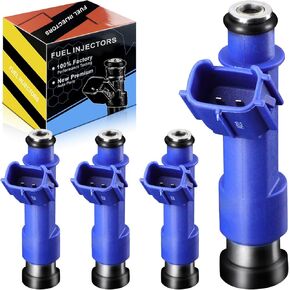 23250-0D050 Fuel Injectors Fits For:-Toyota Corolla 2005-2008 1.8L, Yaris 2006-2018 1.5L For:-Pontiac 2005-2008 Vibe 1.8L, 12 Holes, Replacement 23209-0D050, FJ847, 2320922090 (Set of 4)
