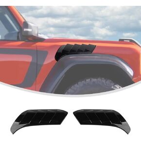 Linskip Fender Vent Sets Compatible with 2022-2024 2025 Ford Bronco Raptor Accessories, Fender Flares Vent Guard Cover for Bronco Raptor Exterior Accessories(Gloss Black)