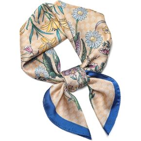 27.5" Silk Scarf of Women's Fashion Head Scarf Square Neck Satin Scarfs for Bag Hair Scarves Gift