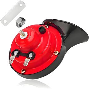 300DB Super Loud Train Horn, 12V Waterproof Air Horns Replacement Kit, High Low Tone Car Air Electric Snail Double Horn, Universal Vehicle Air Horn Replacement for Car Truck Boat (Black)