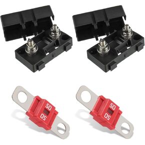 2 قطعة استبدال حامل فيوز السيارة 40 أمبير، صمامات صغيرة مثبتة على السيارات، تصميم تيار عالٍ، ملحقات فيوزات معدنية متينة مقاومة للماء لمعظم السيارات in Kuwait